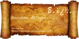 Beczkes Áron névjegykártya